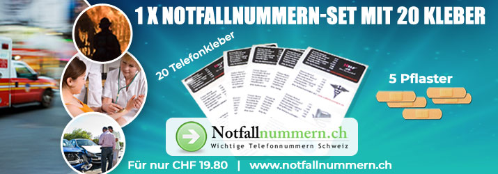 Notfallnummern-Kleber-Set
