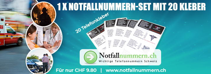 Notfallnummern-Kleber-Set